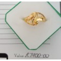 {Certified} Solid 21k Ladies Yellow Gold Ring