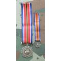 SANDF - Full Size Tshumelo Ikatelatho Medal with Miniature Medal