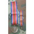 SANDF - Full Size Tshumelo Ikatelatho Medal with Miniature Medal