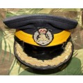 Rhodesia - " Original Period " - BSAP Officers Peak Cap in Excellent Condition