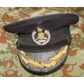 Rhodesia - " RARE " BSAP Officers Peak Cap in Near Mint Condition