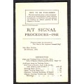 War Office 1941 - R/T Signal Procedure