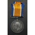 Full Size World War 1 War Medal ( Silver ) : MID.H.F.G.Leftwich.R.N.