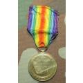 Full Size WW1 Victory Medal : DVR H.P.Robertson E.AFR.M.T.C