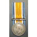 Full Size World War 1 Service Medal ( Silver ) to: PTE W.R Thorne 2ND S.A.I