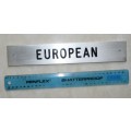 Apartheid Era " European " Aliminum Sign
