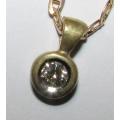 Very Nice Ladies's 9CT Gold Necklace with 0.27CT Diamond