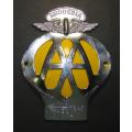 Vintage Rhodesian AA Car Badge
