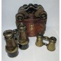 Collection of 3 Boer War Era Binoculars - Sold as a Lot