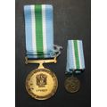 SADF - Full Size Unita Medal with Miniature ( Numbered 074869 )