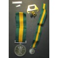 SADF - Full Size Commando Closure Medal with Miniature