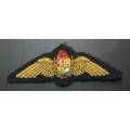 SADF - Air Force Bullion Wire Pilot Wings ( 2000 Hours Flying Time )
