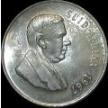 1967 Republic of South Africa Silver One Rand Piece