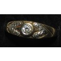 Ladie's 9CT Gold Ring with Stones - 1.5 Grams ( Stoned not Checked )