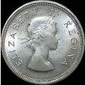 1955 Union of South Africa Silver Shilling