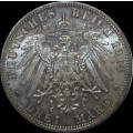 Germany 1911 .900 Silver Drei Mark - Good Looking Coin