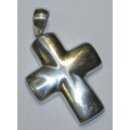Large Sterling Silver Cross Pendant ( 19 Grams )