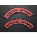 Rhodesia - Internal Affairs Shoulder Titles