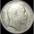 India 1907 Silver Rupee