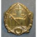 South African prison Services Cap Badge