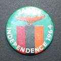 Zambia 1964 Independance Button Badge