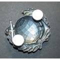 SADF - Navy Marine Grey Metal Breast Badge
