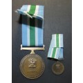 SADF - Full Size Unitas Medal with Miniature