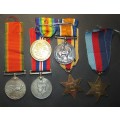 Full Size World War One and Two Medal Group: WW1 PTE.P.M Naude SAMC/WW2 180135 P.M.Naude