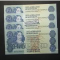 Gerhard de Kock - 4 by Two Rand Notes in Sequence