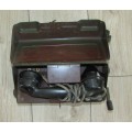 Vintage Cracked Field Telephone