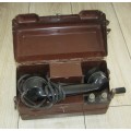 Vintage Cracked Field Telephone