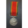 Full Size World War Two Africa Service Medal ( Silver ) To:188501 E.B.Leaonard