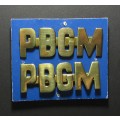 P.B.G.M Shoulder Title Pair