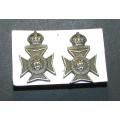 South Africa 1900-02 Queen Victorias Rifles Collar Badges