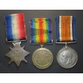 Full Size World War One Trio to:GMR J.W.Canning C.G.A