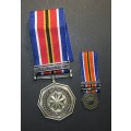 SANDF - Full Size Plus Miniature Humanitarian Aid Medal