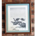 SADF - Framed Special Forces Sketch Owned and Signed by Brigadier Eddie Viljoen ( Echo Victor )