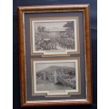 Boer War - Pair of Framed Images ( Relief of Ladysmith and Colenso Bridge )