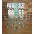 1995 Rugby World Cup Official Item - Collection of 16 Beer Glasses ( Boxed )