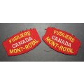 Candada - Mont Royal Fusiliers Shoulder Titles