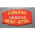 Candada - Mont Royal Fusiliers Shoulder Title