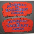 Candada - Regiment Du Saguenay Shoulder Titles