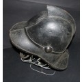 Vintage Leather Firemans Helmet