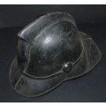 Vintage Leather Firemans Helmet