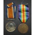 Full Size World War One Pair to:2/LT F.H.Wiley