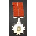 SADF - Full Size Honoris Crux (HC) Gold Medal - Stamped Silver and Numbered 36 - Not Awarded