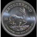 Sterling Silver 1OZ Silver Krugerrand - Dated 2021
