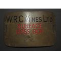 Africana - W.R.C Mines LTD Surface Boss Boy Brass Badge