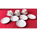 Queen Anne Bone China  - 22 piece White Tea Set with Gilt Trimming & Edging