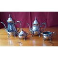 Vintage Silver Plated- Footed Coffee & Tea Set - Sheridan Tauton Silversmiths Ltd
